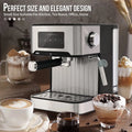 19bar Stainless Steel Semi-Automatic Espresso Coffee Machine Electric Powered Household Cappuccino Latte Maker