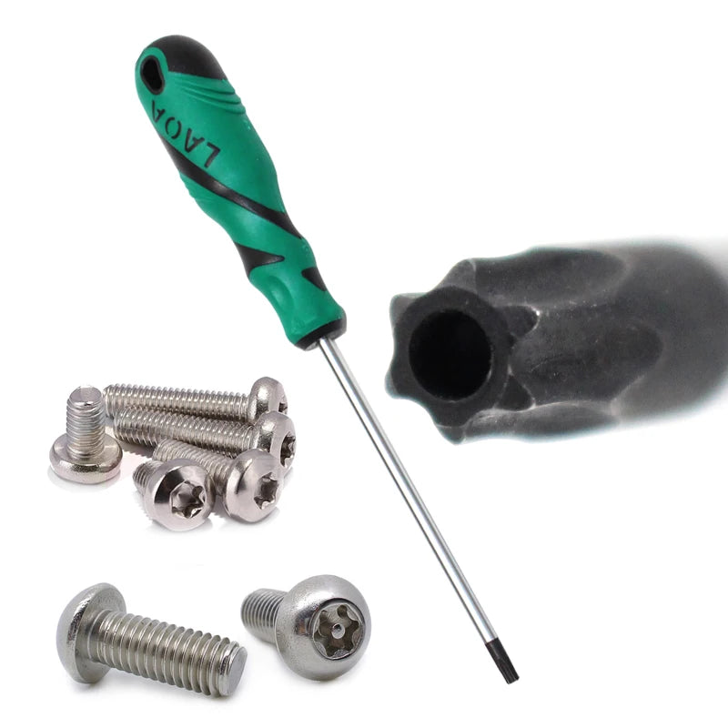 LAOA S2 Hex Torx Hexangular Screwdriver Bolt Driver Special ScrewdriversT6/T7/T8/T9/T10/T15/T20/T25/T30