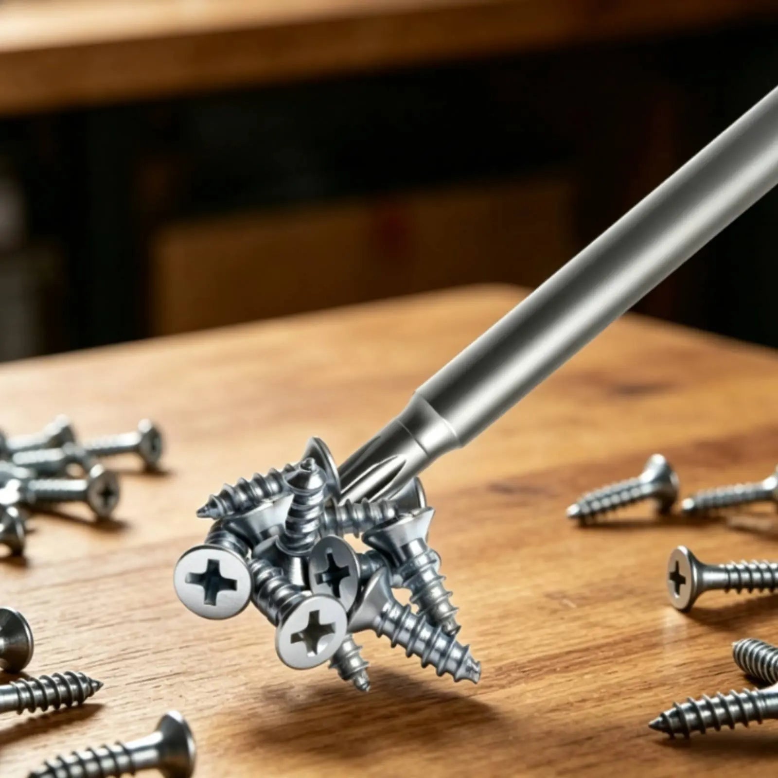 50 Pieces Attracting Screwdriver Bits Heat Treated Attracting Screwdriver Bit 1/4 Inch Driver Bits Strong Grip Tool Set