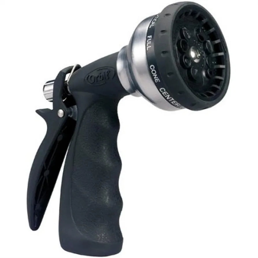 Turret Pistol Hose Spray Nozzle with 10 Adjustable Patterns, Lightweight and Durable for Easy Gardening