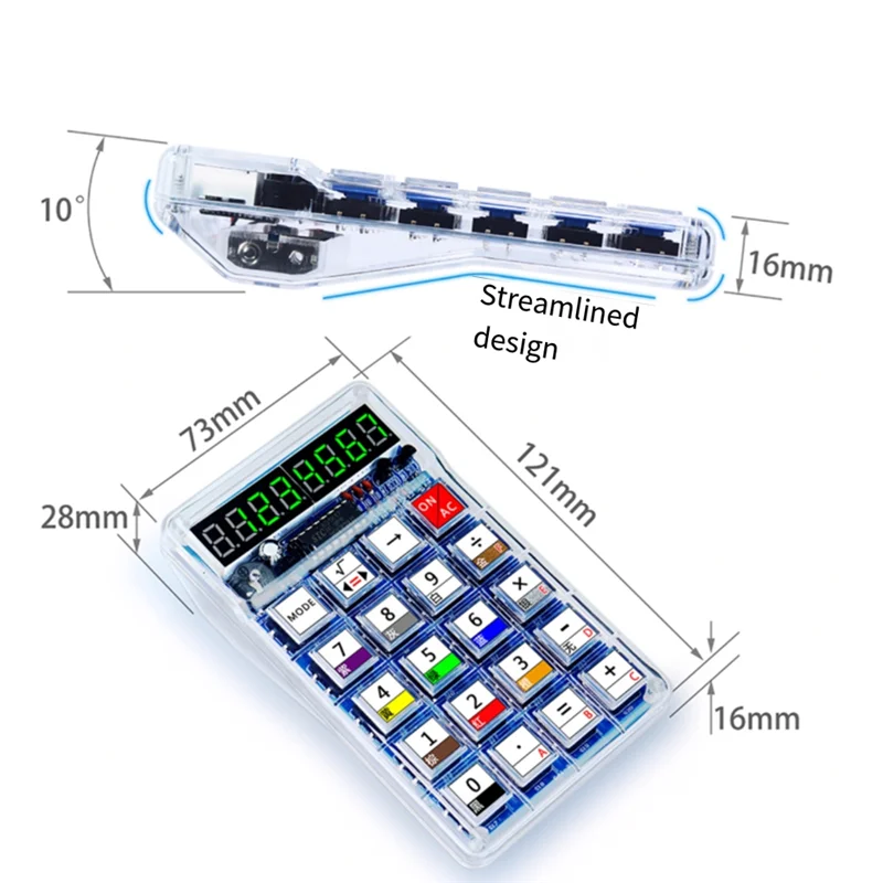 [LXYA68Z!] Calculators Soldering Projects LED Digital Tube 51 Microcontroller Control DIY Soldering Projects Green
