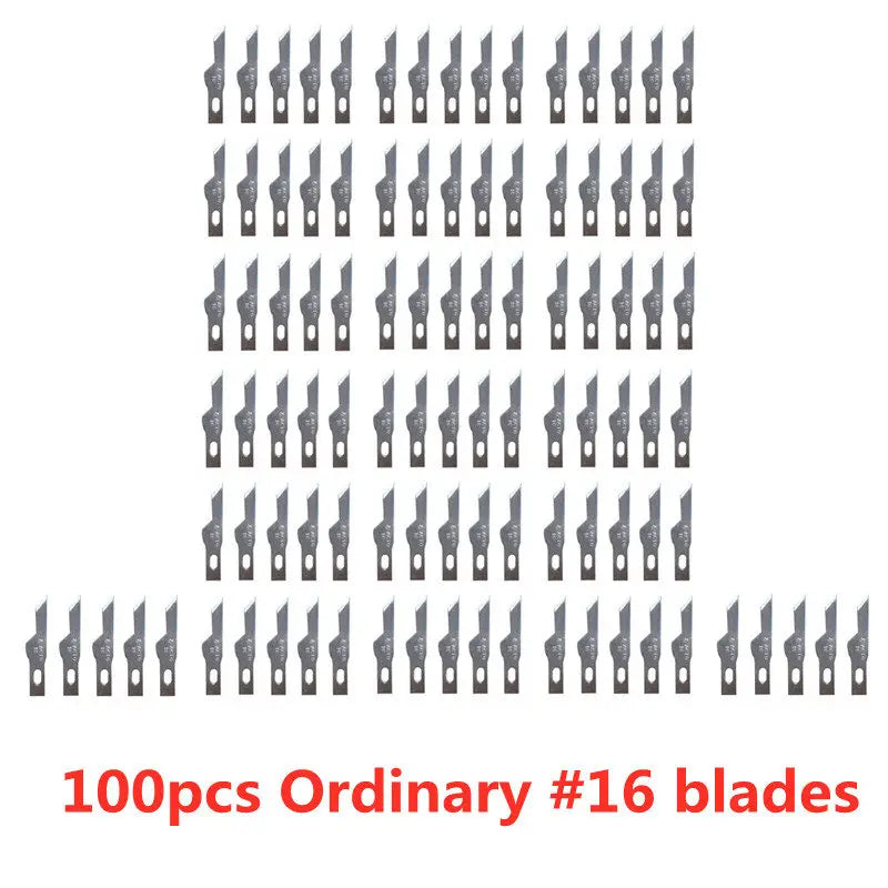 100pcs Engraving Non-Slip Metal Knife Blades Cutter Craft Knives for Mobile Phone PCB Repair Hand Tools Accessories