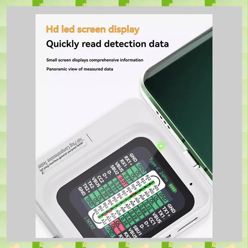 2025 TNS360 Mobile Phone Tail Plug Comprehensive Detector 30V~5A Automatic Scanning Detection 3-In-1 For IOS TEYE-C,TNS360 Mobil