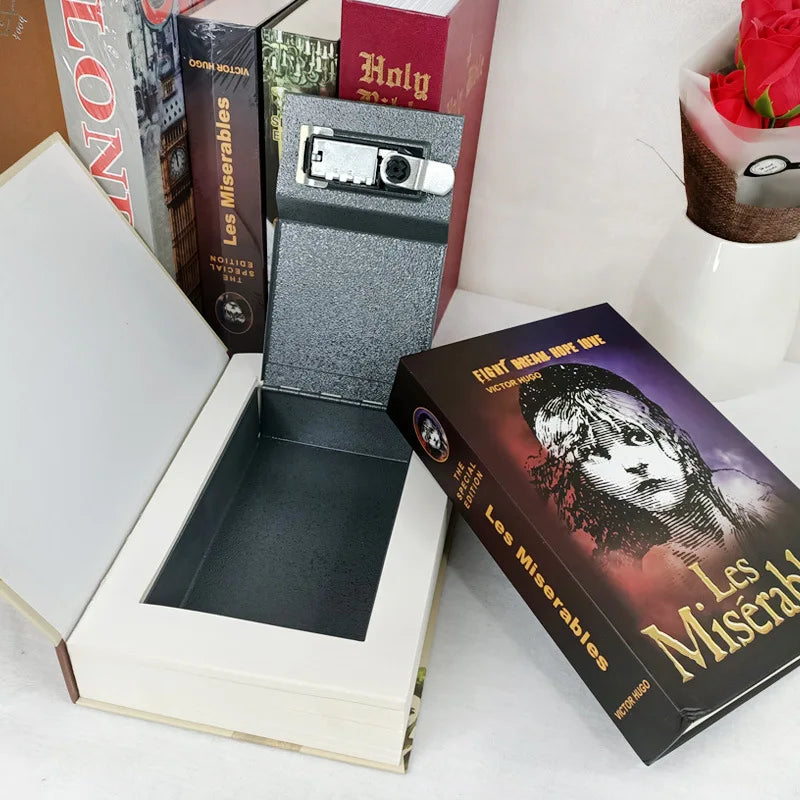 Hidden Safe Box Simulation Book Password Combination Key Lock Sight Secret Compartment Home Office Car Money Jewelry Phone Safes