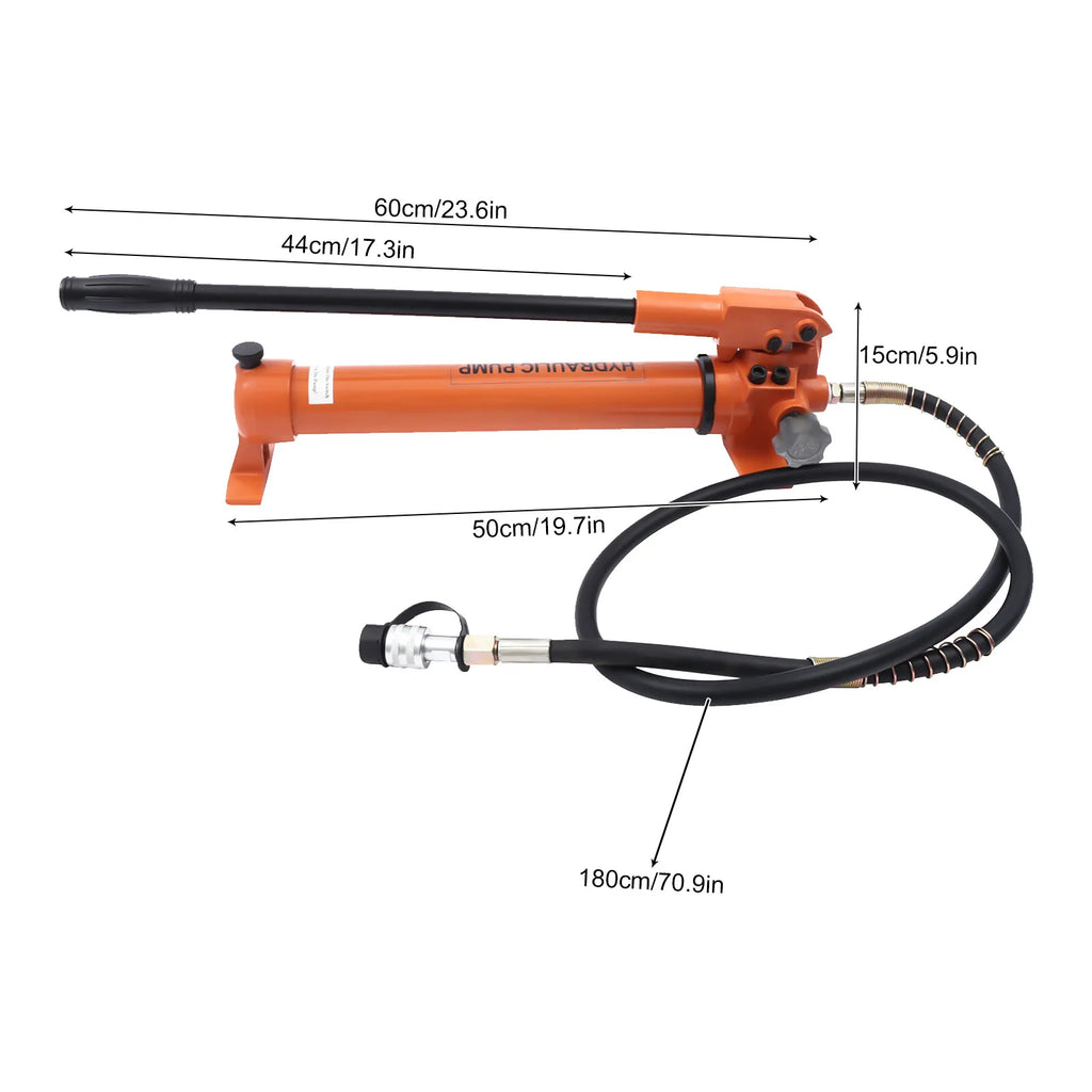 Manual Hydraulic Hand Pump Set For Industrial Use Pressure Generation 10000psi With 900CC Oil Storage