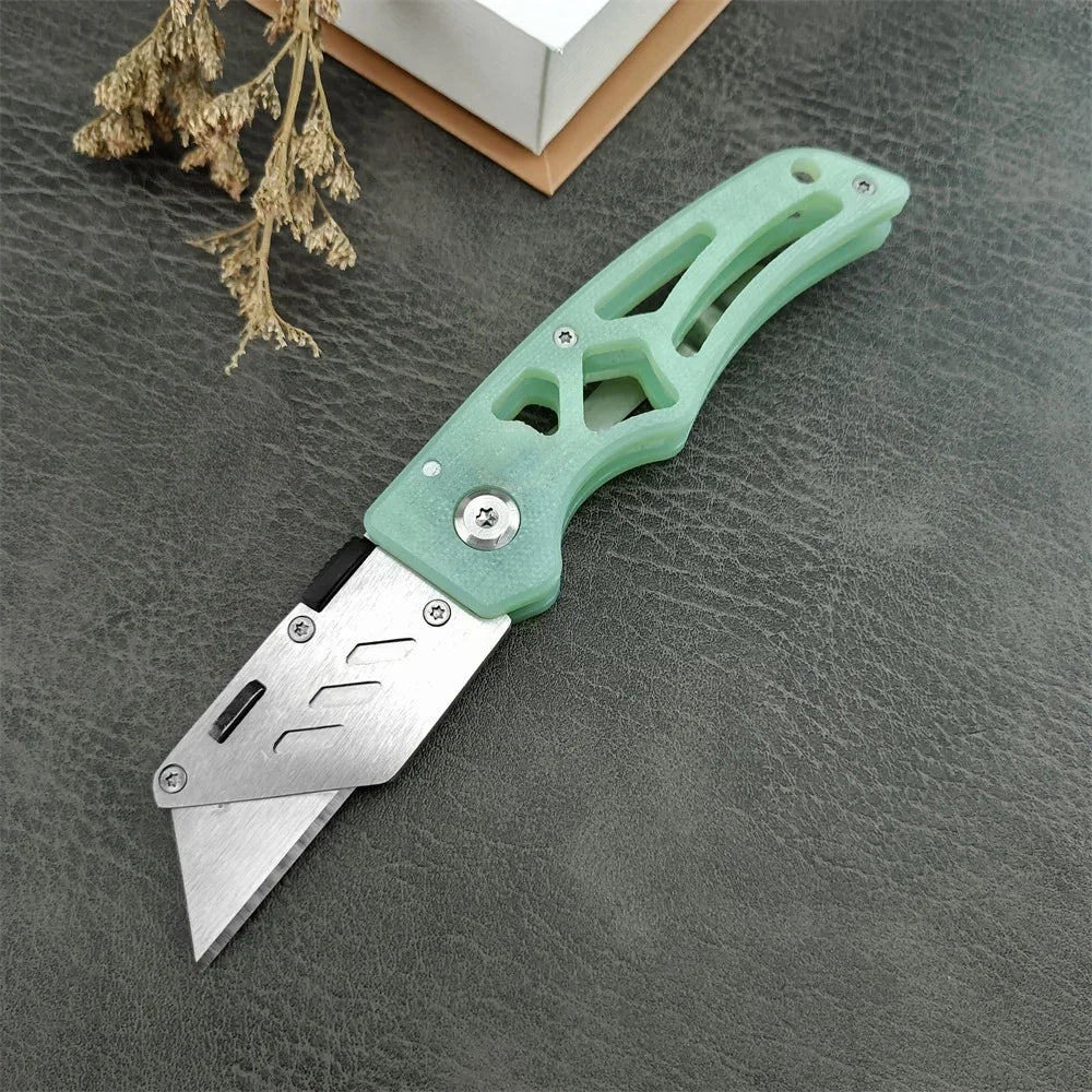 New MIni Folding Knife 440C Blade Red Aluminum/Green G10 Handle EDC Hiking Survival Camping Knife Portable Pocket Outdoor Knife
