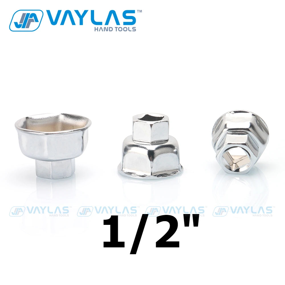 Oil Filter Wrench Cap Housing Removal Tool 6 Flutes 27MM 32MM 36MM 1/2" DRIVE