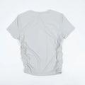 Ribbed Tight Shirt Sexy Waist Shaping Cropped Top Short Sleeve Shirts Women Gym T-shirt Breathable Yoga Clothes