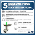 ALFA 12 H CCA Complete 12 Meat Grinder Attachment for Hobart Style Power Hubs Stainless Steel Silver Heavy Duty Grinding Capaci
