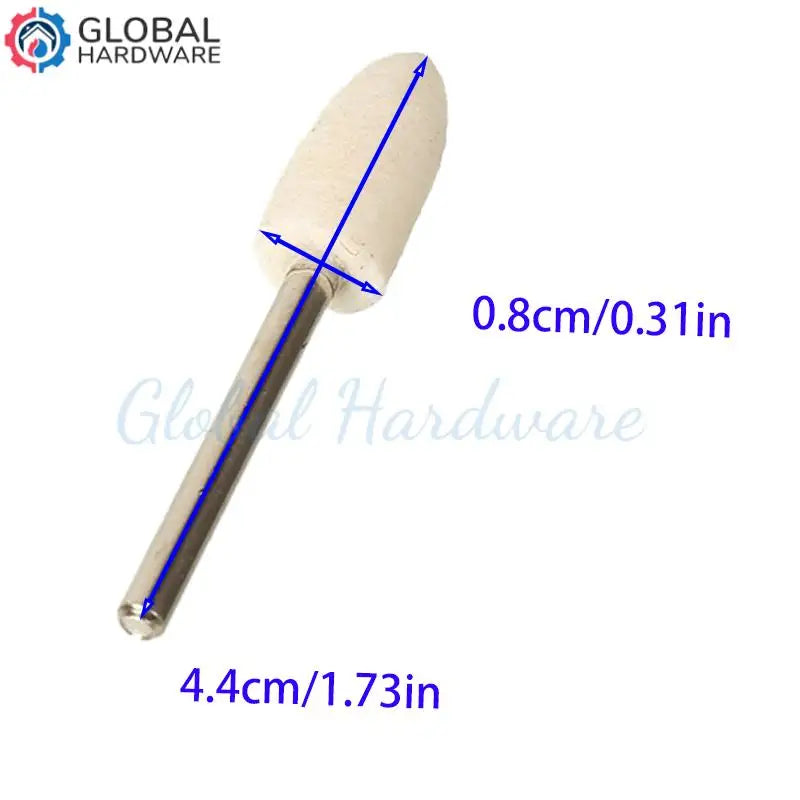 Wool Felt Mounted Polishing Buffing Wheel 3mm Shank for Grinder Drill Rotary Tools Grit 8mm
