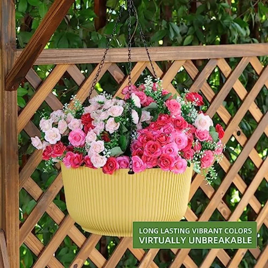 Self Watering Hanging Planters Indoor Outdoor Thickened Hanging Basket Flower Plant Pot 2 Pack