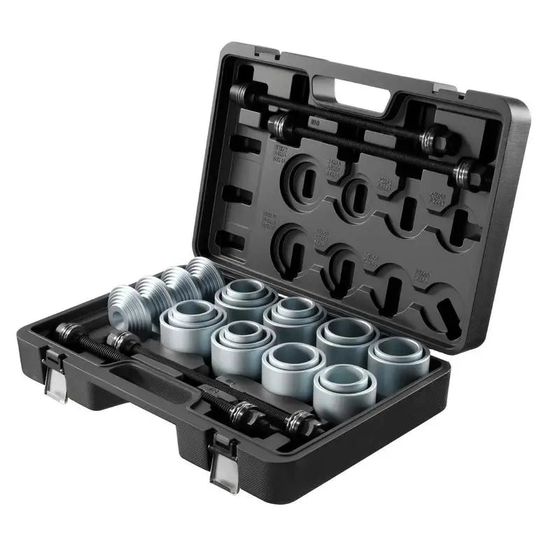 Pull and Press Sleeve Kit, 28 PCS, Steel Bush Removal Insertion Sleeve Tools with Carrying Case, Compatible with LCV and HGV