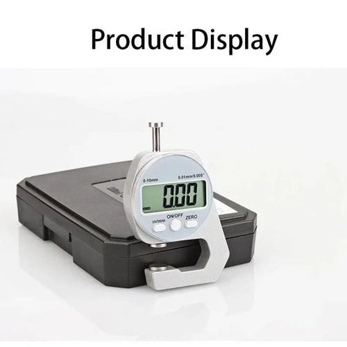 0-10mm Digital Thickness Gauge 0.01mm High Precision Pocket Measuring Tool for Flat and Curved Surfaces
