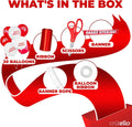 Giant Ribbon Cutting Ceremony Kit - 20" Red Scissors, 30ft Ribbon, 10ft Banner, 20 Balloons