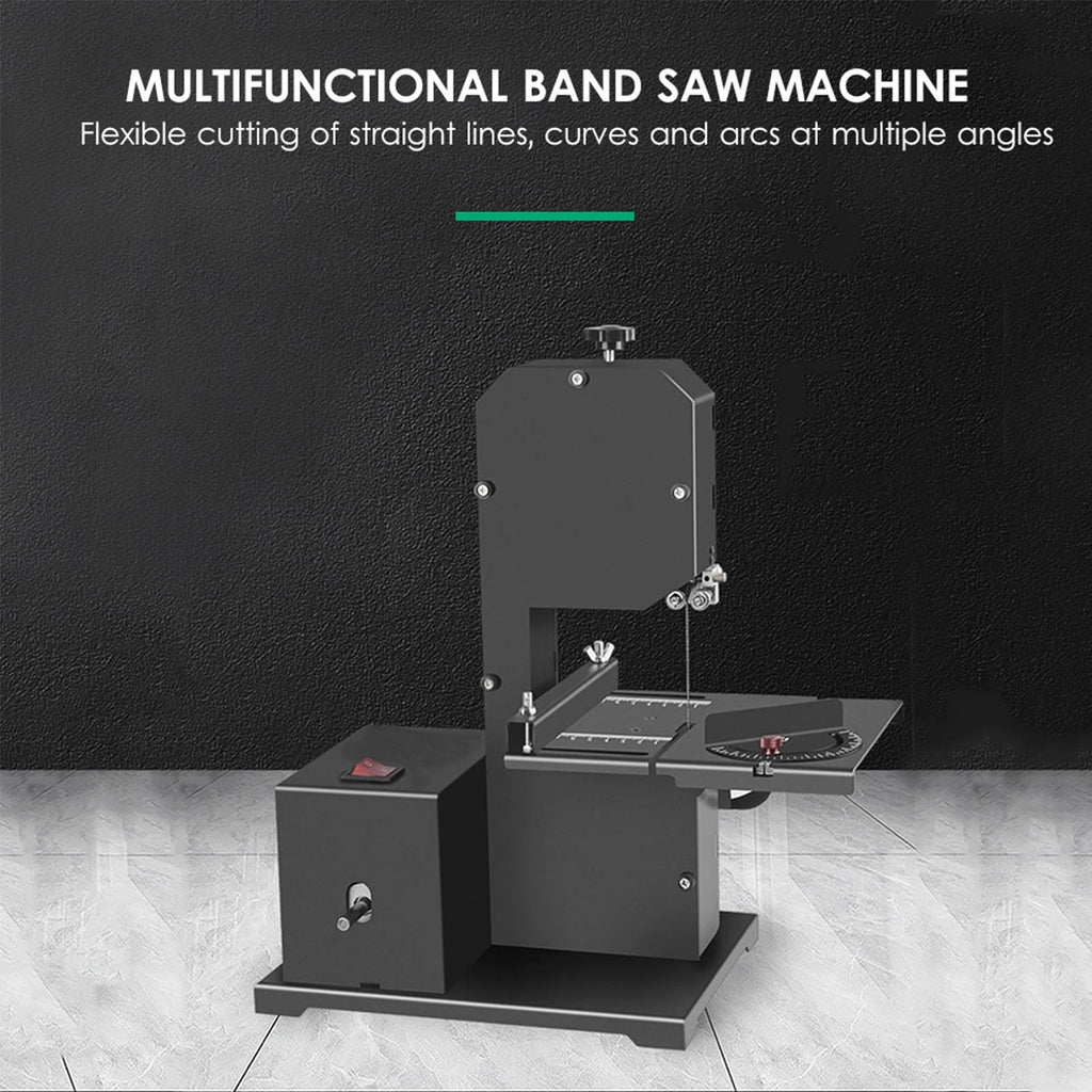 Mini Multifunctional Band Saw Machine 1750RPM Benchtop Band Saw Table Saw Electric Desktop Saws Small Household Cutting Tool for