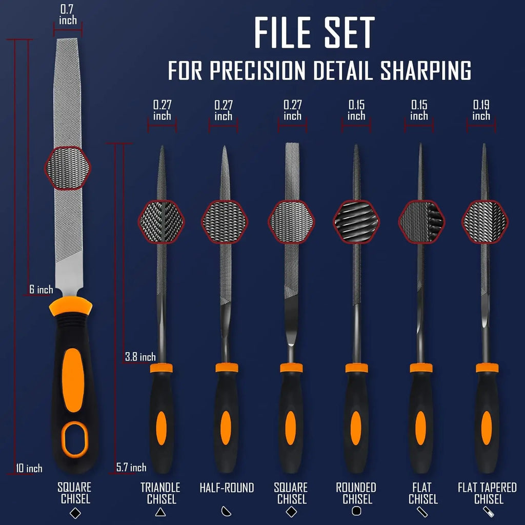 138-Piece Screwdriver Set with Ratcheting Wrench, Hex Keys, Files & Tools for Repair & Maintenance