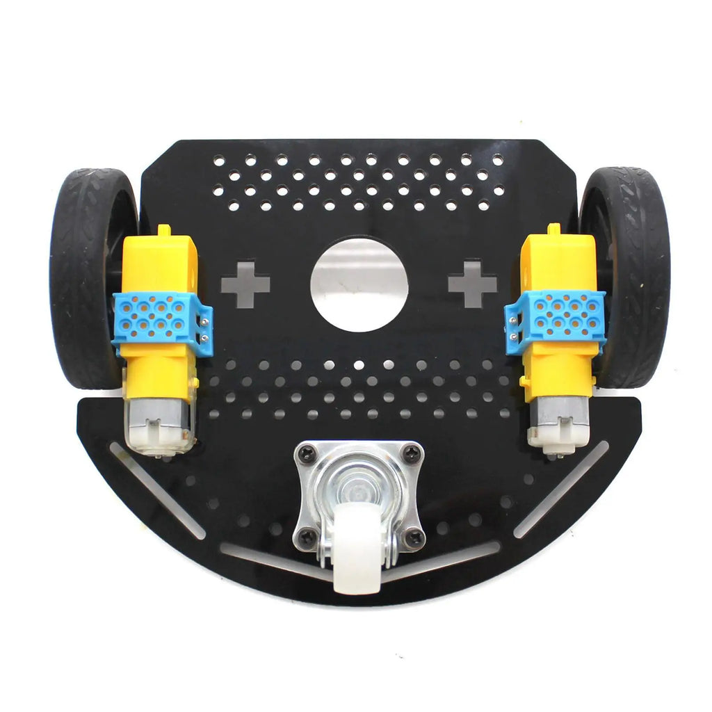 2WD Smart Robot Car Chassis Replacement High Friction Nonslip with Double Motors Base Easy Installation Intelligent Vehicle Part
