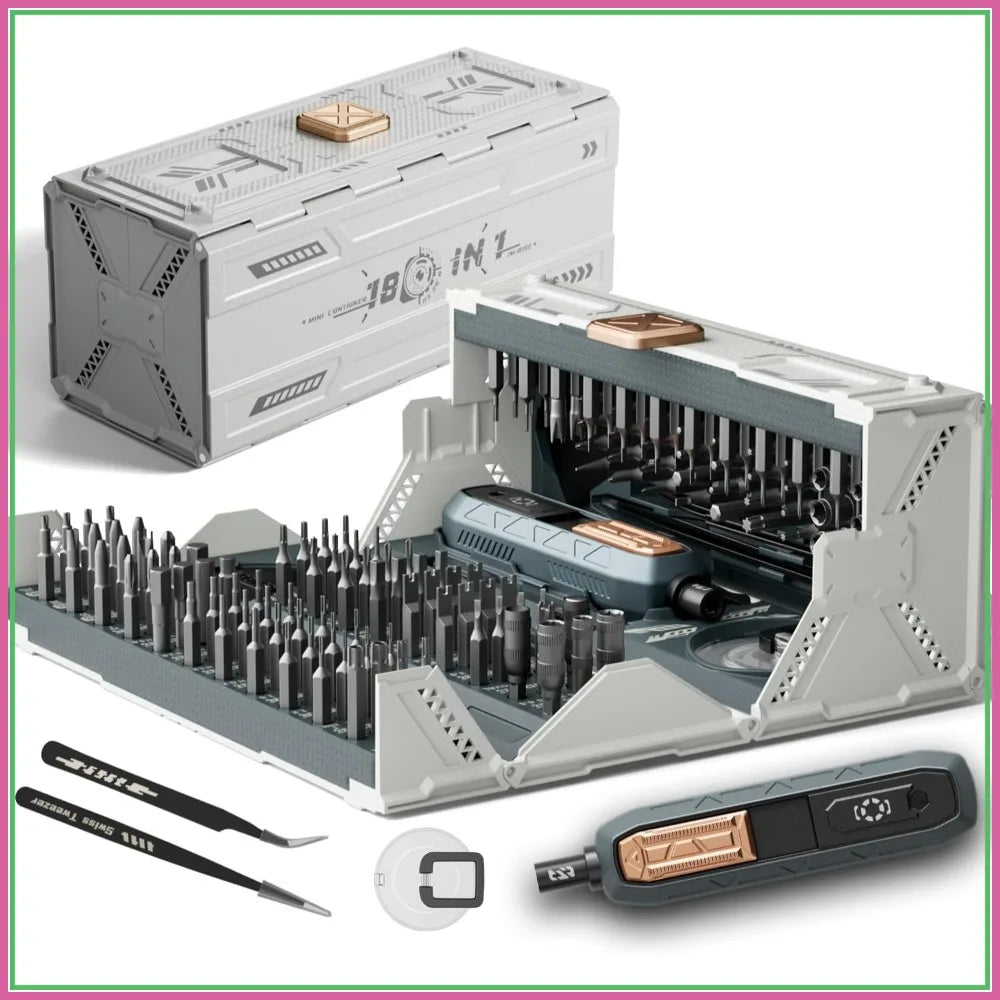180-in-1 Precision Screwdriver Set, Magnetic Repair Tool Kit for iPhone Laptop Xbox
