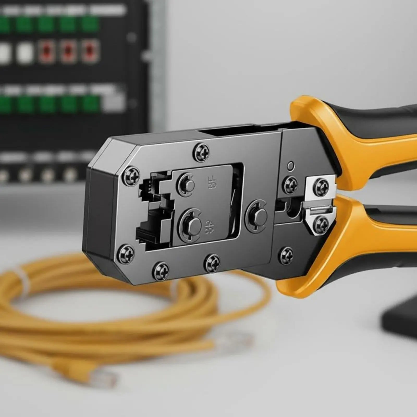 Crimping Tool Multi-Functional Network Wire Crimper Wire Crimper and Insulation Remover Ergonomic Handle