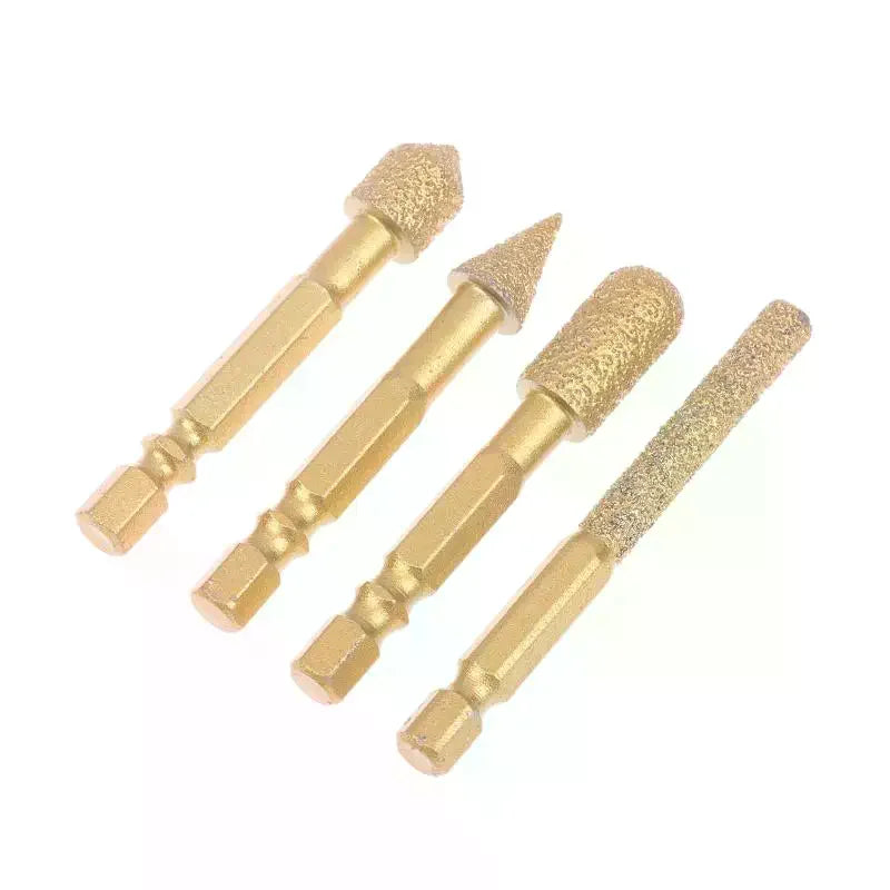 3/7pcs Grinding Head Tile Rotary File Polishing Head For Iron, Stainless Steel, Ceramic, Tile, Fits Drill