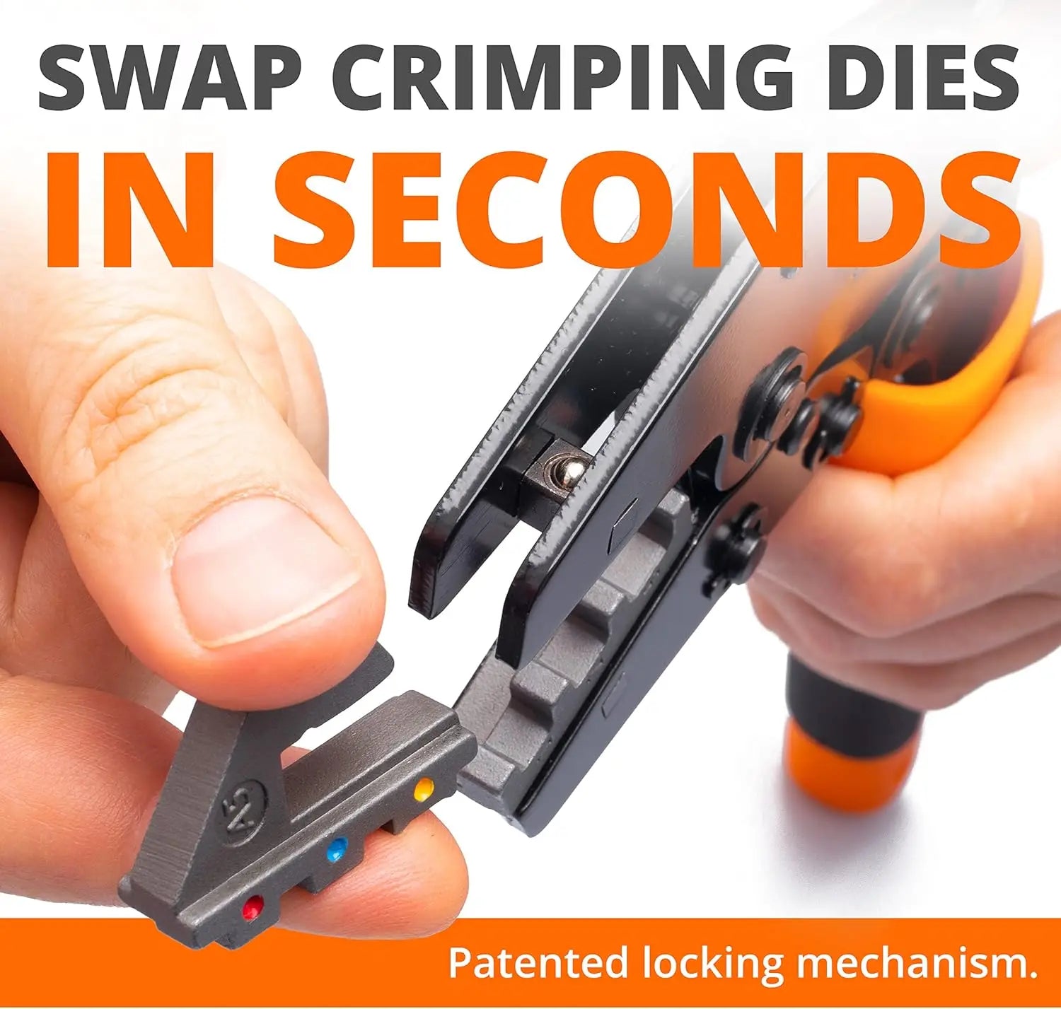 Professional Ratcheting Wire Crimper Kit with 9 Interchangeable Dies for Various Terminals and Connectors