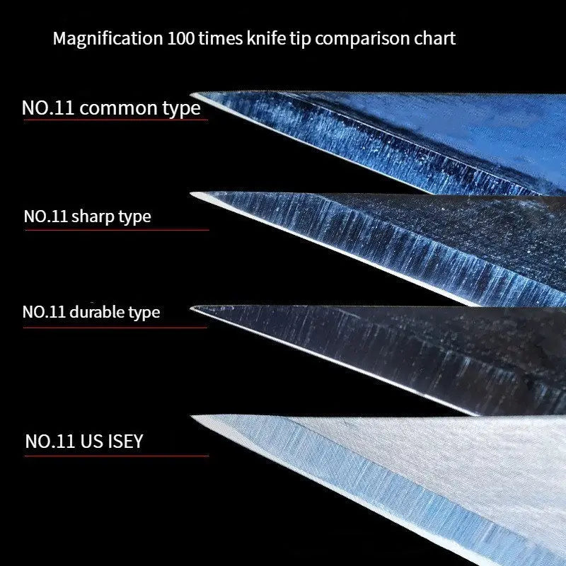 100pcs Engraving Non-Slip Metal Knife Blades Cutter Craft Knives for Mobile Phone PCB Repair Hand Tools Accessories