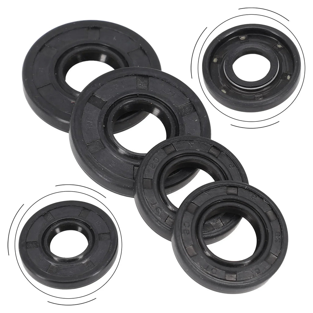 2 Sets Chainsaw Oil Seal Fuel Tank Vent Set For 4500 5200 5800 45cc 52cc 58cc Skeleton NBR Gasket Chain Saw Garden Accessories