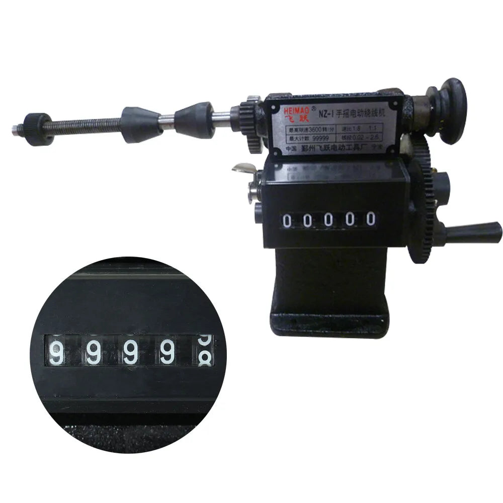 Manual Coil Winder Hand Operated Winding Machine Dual Purpose Counting 0 99999 For Electrical Projects