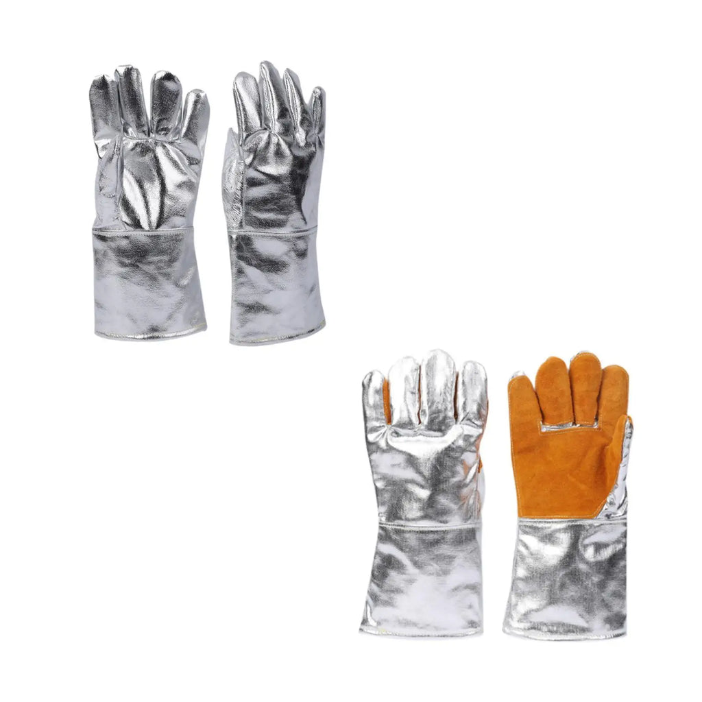 High Temperature Aluminized Gloves Labor Gloves Anti Scald Protection Multifunction Welding Gloves Heat Resistant Gloves