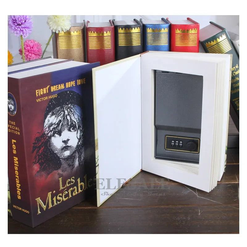 Hidden Safe Box Simulation Book Password Combination Key Lock Sight Secret Compartment Home Office Car Money Jewelry Phone Safes