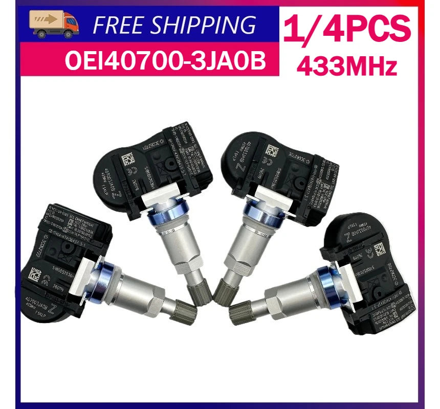 1/4PCS 40700-3JA0A 407003JA0B TIRE PRESSURE SENSOR FOR Infiniti Q50 Q60 QX50 QX56 QX60 Nissan Murano Pathfinder TPMS 433MHz