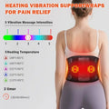 Cordless Heating Pad for Back Pain Relief47-60" Lower Back Massager with 5 Heat 5 Vibration Portable Wearable Heating Pad for C