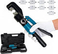 Hydraulic Crimping Tool with 9 Die Sets for Wire Rope, Battery Cables & Electrical Wires (12 AWG to 2/0 AWG)