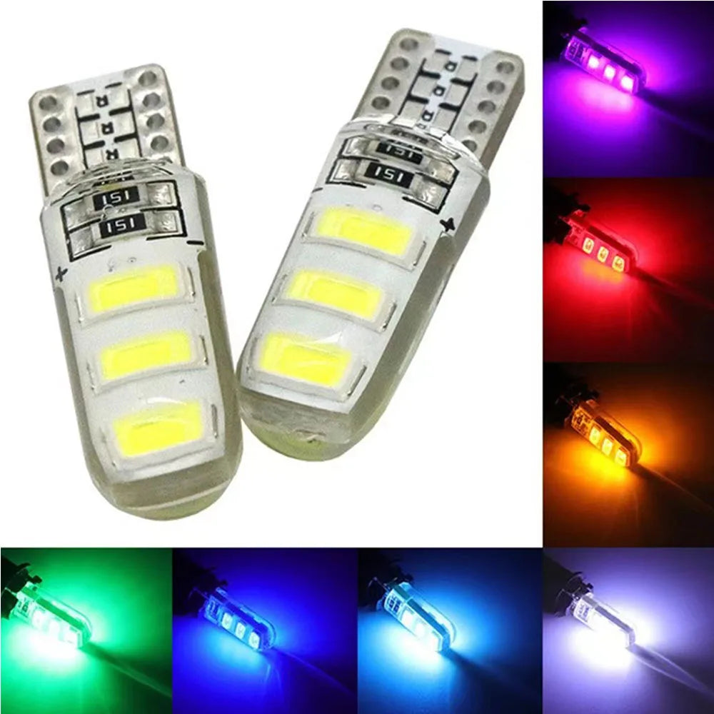 10pcs LED T10 Strobe Lights Car Lamp W5W Canbus Flashing Signal Bulbs For Car Width Light Stroboscopic Clearance Indicator 12V