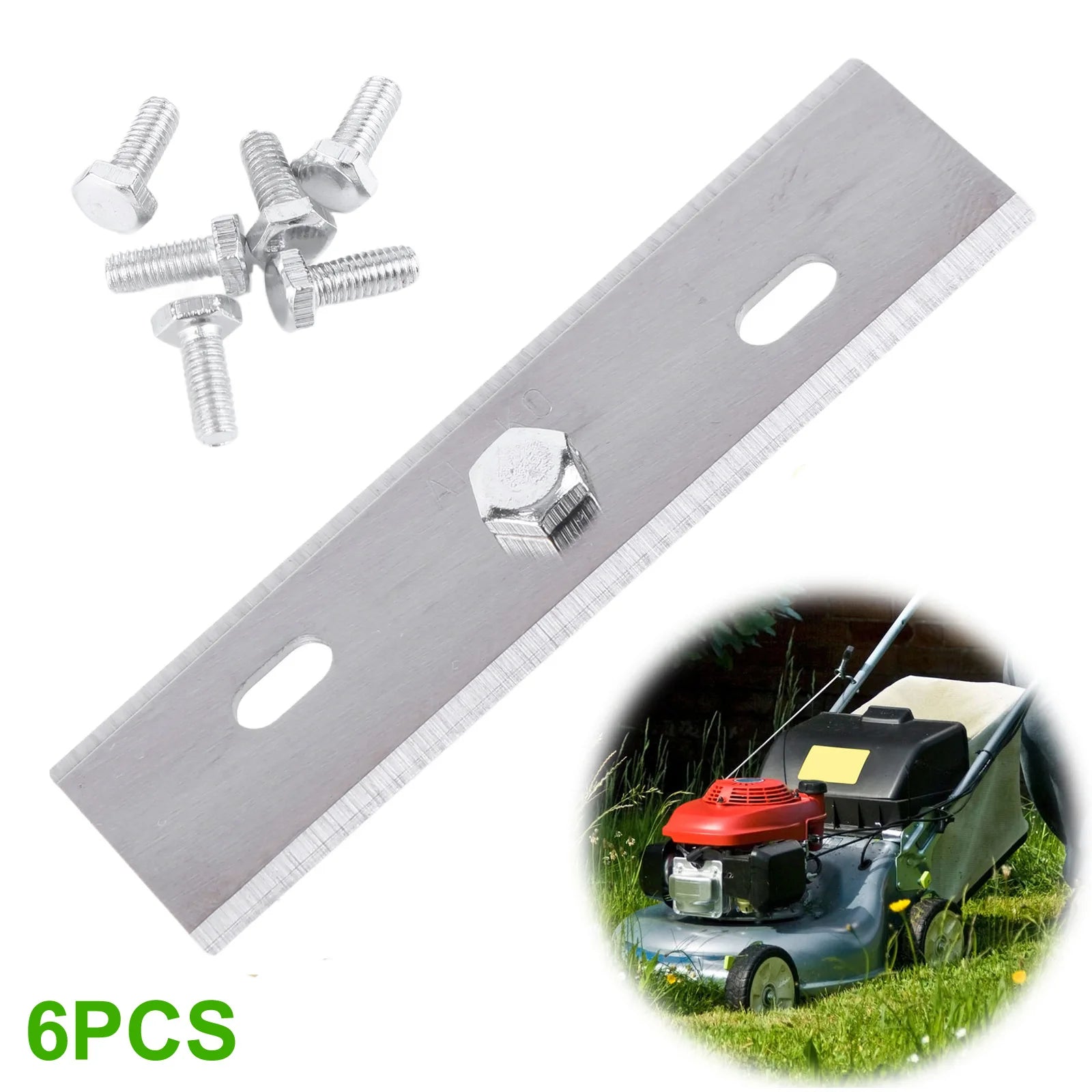 6 Pack Grass Trimmer Blade Garden Shredder Blade Chipper Knife with Screws Fit for ALKO Robolinho Lawn Mowers Replacement