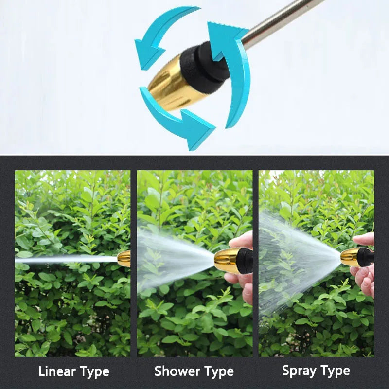 Multi-functional Garden Water Gun Hose Nozzle Long Rod Watering Irrigation Spray Guns High-pressure Foam Kettle Car Washing Gun