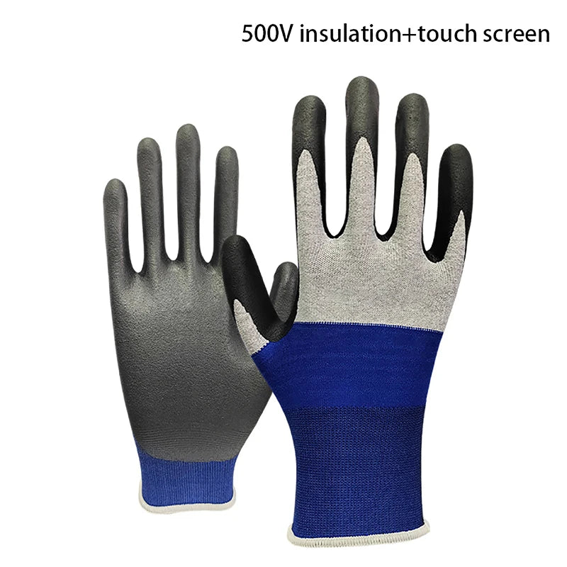 Ultrathin Electrician Insulating Gloves Withstanding Voltage 400V/500V Rubber Touch Screen Insulation Glove Industrial