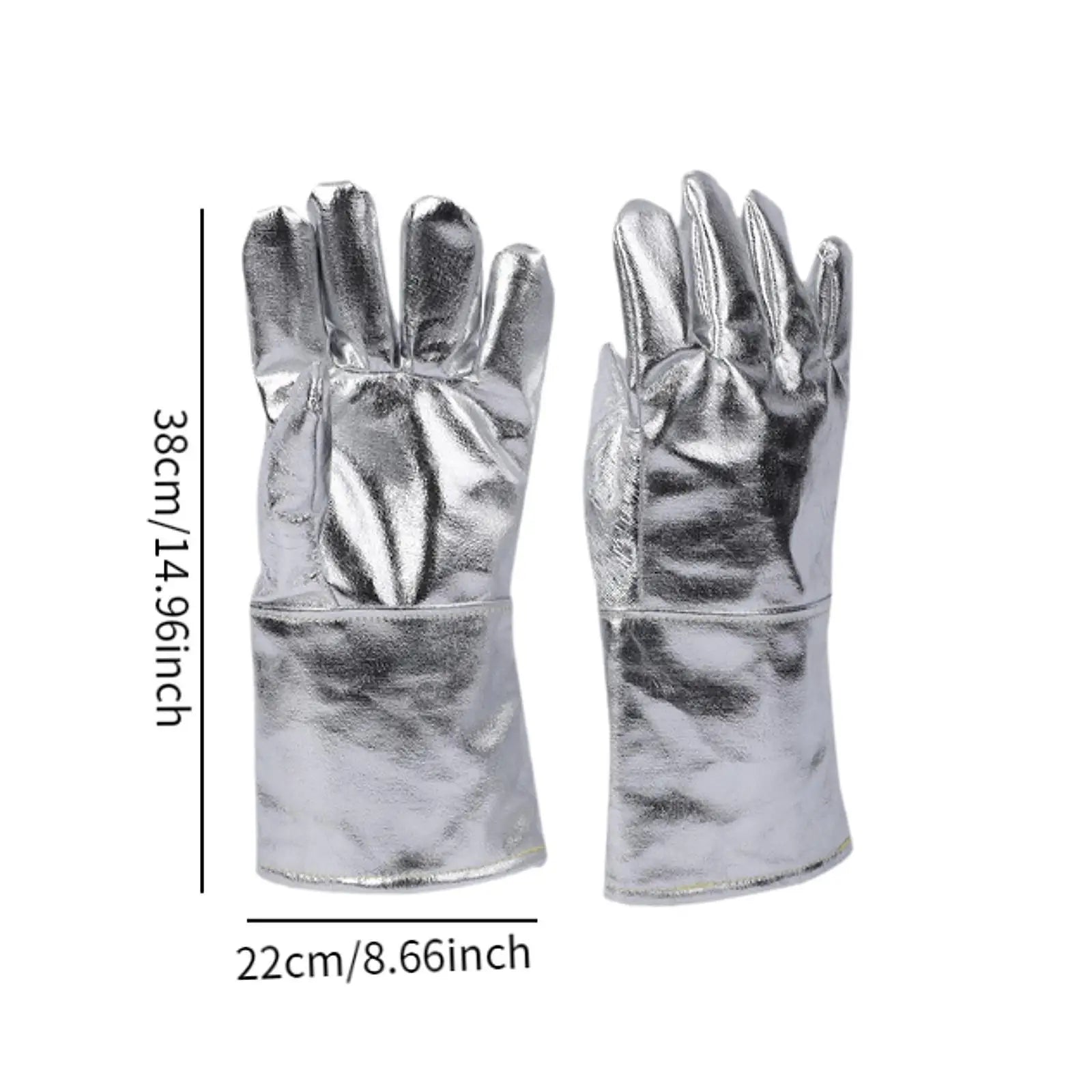 High Temperature Aluminized Gloves Labor Gloves Anti Scald Protection Multifunction Welding Gloves Heat Resistant Gloves