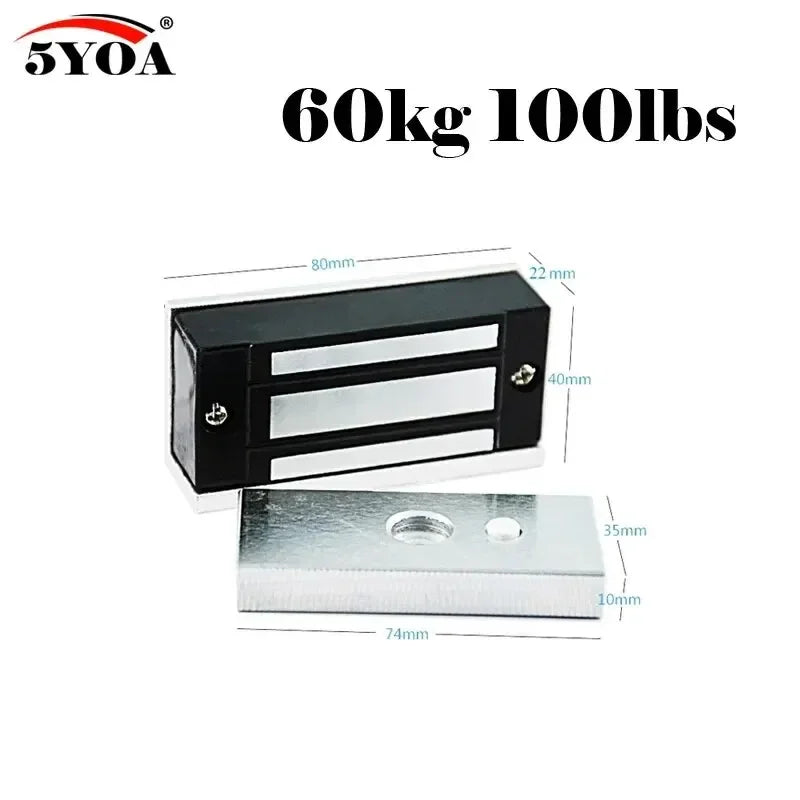 5YOA Magnetic Lock Electronic Door Lock Electric Gate Opener Suction Holding Force Electromagnetic For Access Control System