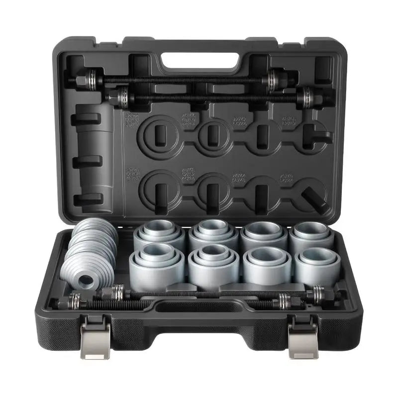 Pull and Press Sleeve Kit, 28 PCS, Steel Bush Removal Insertion Sleeve Tools with Carrying Case, Compatible with LCV and HGV