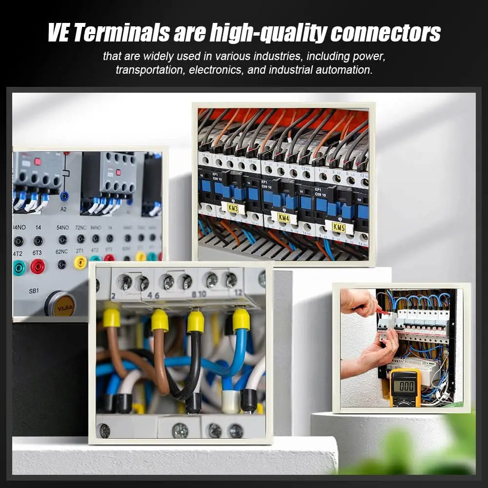 Self-Adjusting Wire Ferrule Crimper Kit with 1800 Terminals for AWG30-5 Range