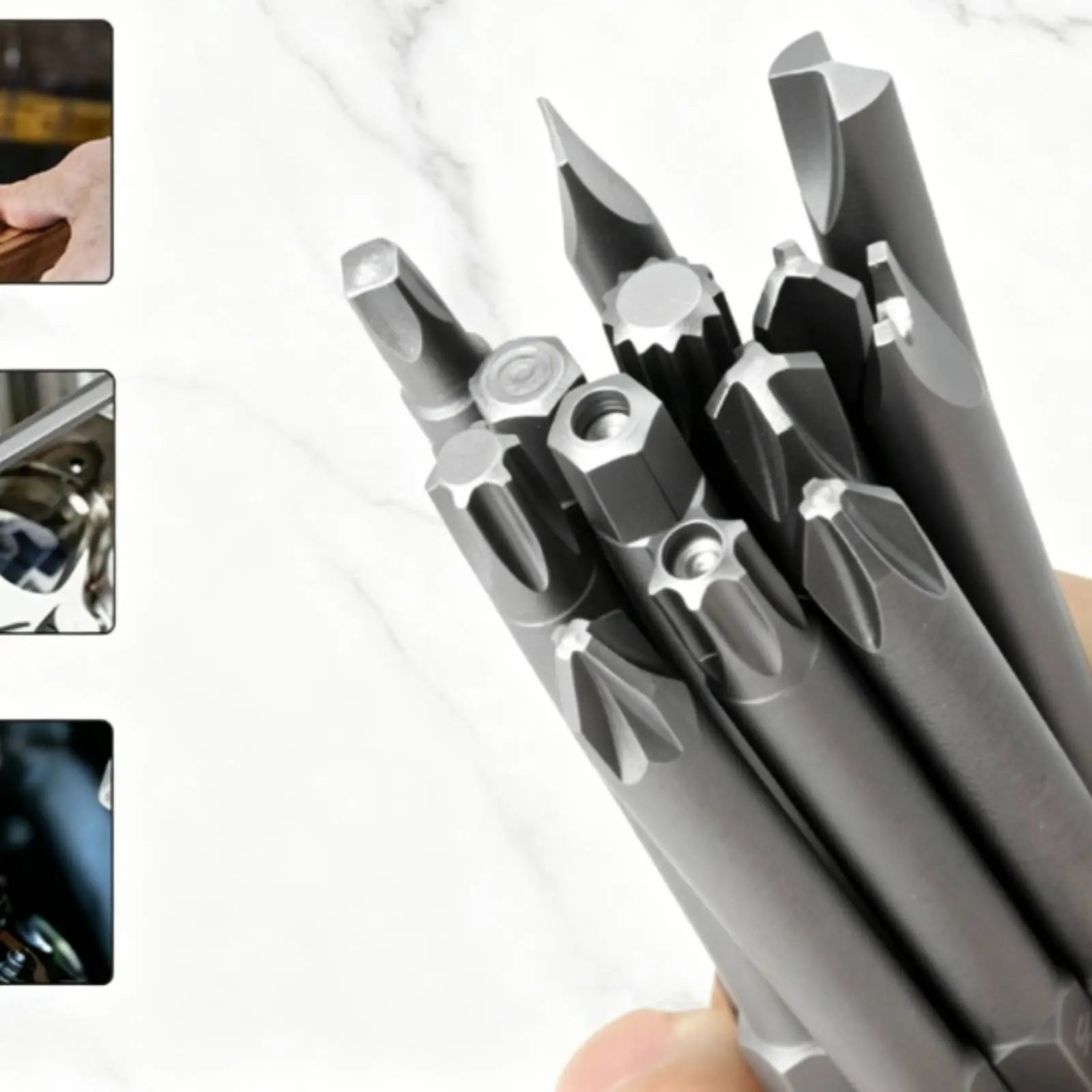50 Pieces Attracting Screwdriver Bits Heat Treated Attracting Screwdriver Bit 1/4 Inch Driver Bits Strong Grip Tool Set