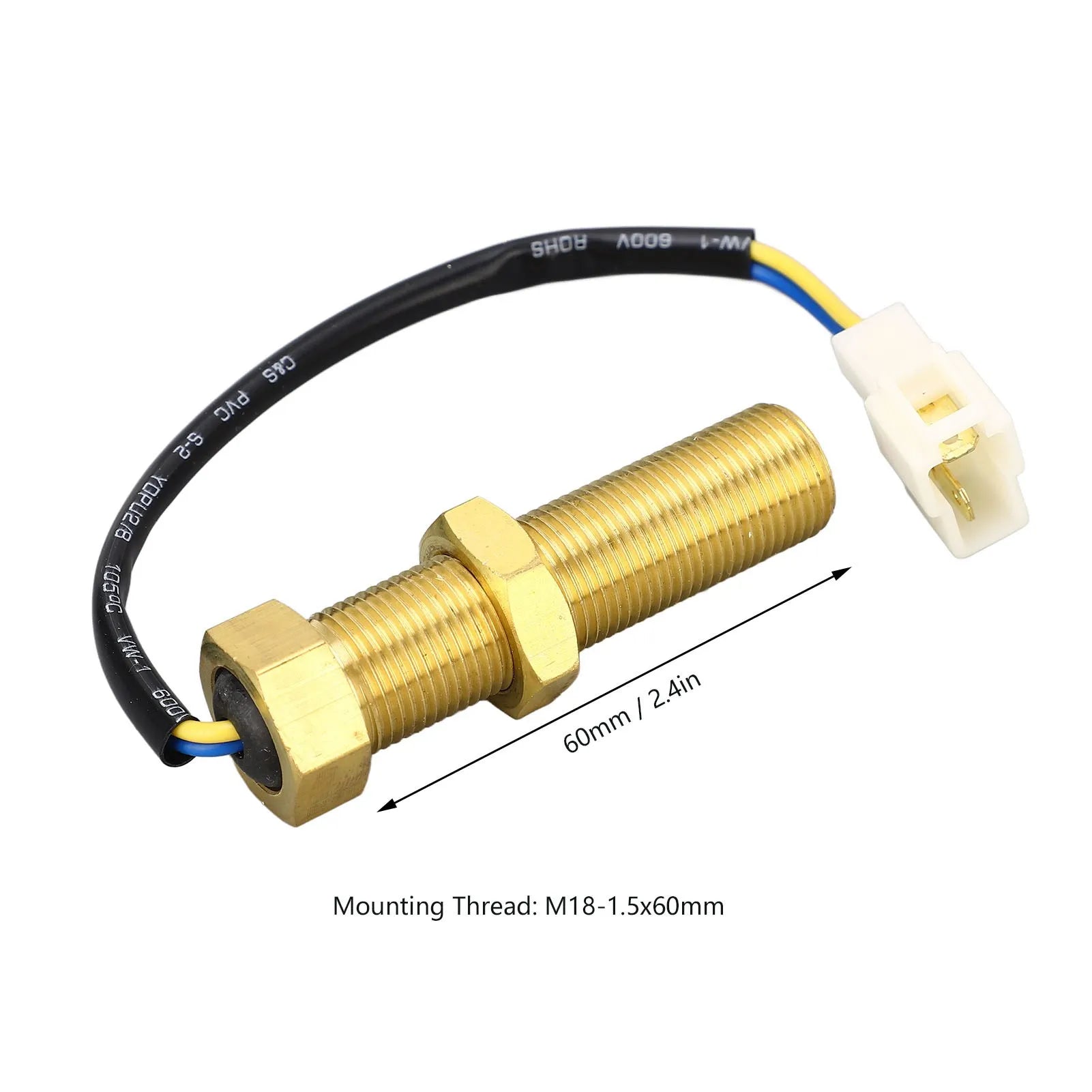 Magnetoelectric Speed Sensor  Generator Speed Sensor 2 Output Terminals IP44 Magnetoelectric Rotating Speed Sensor 50V