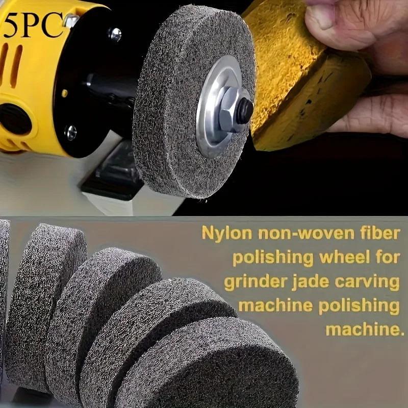1/2/3/7Pcs 3 Inch Fiber Polishing Wheels, Durable Grinding & Polishing Discs for Bench Grinders & Polishing Machines