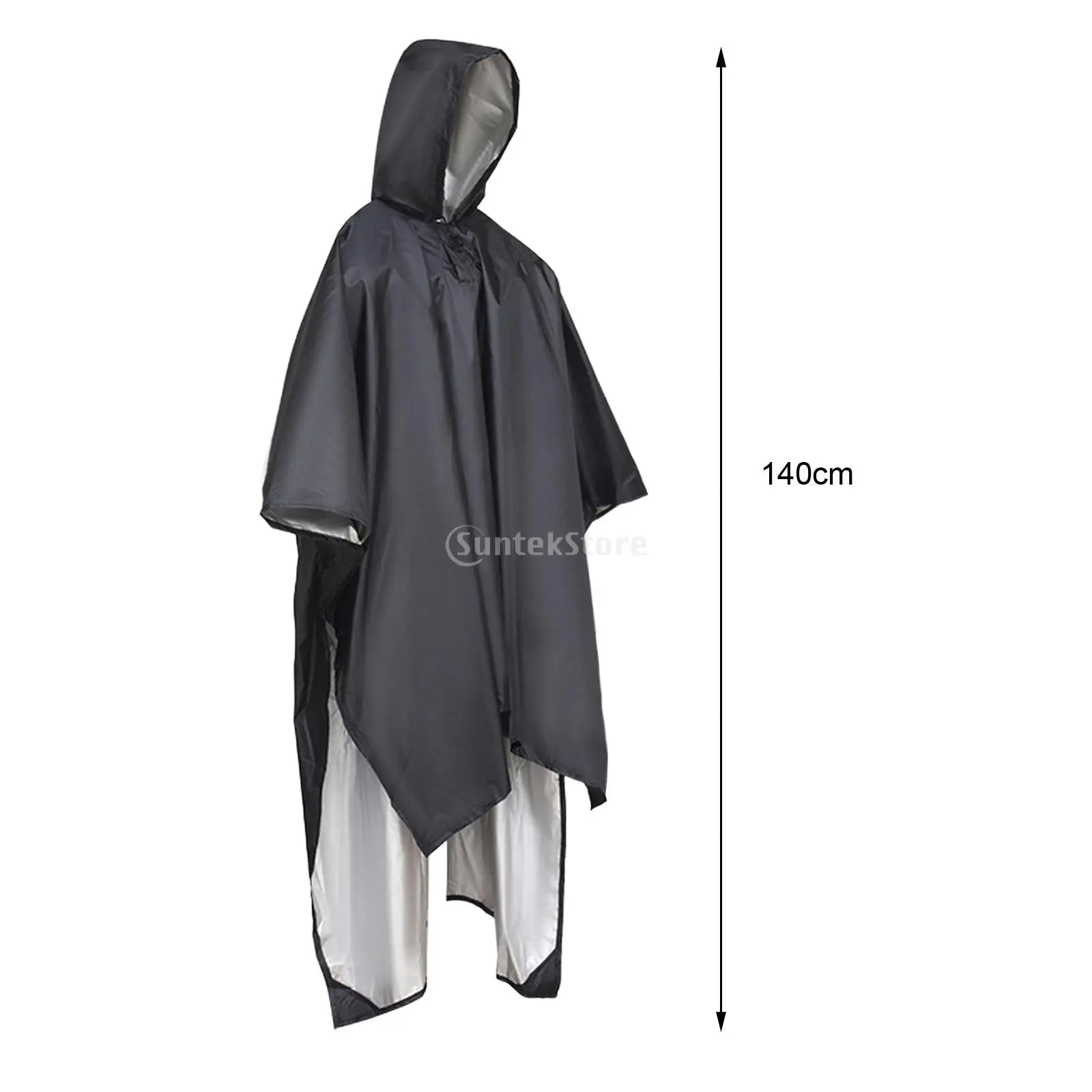 Rain Poncho Coat Reusable Tarp Lightweight Shelter for Adult Unisex Outdoor Multipurpose Multifunction Backpack Hiking