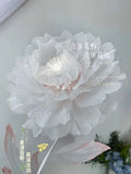 Large automatic flower opening and closing electric machinery silk dynamic peony flower manual simulation flower floor lamp