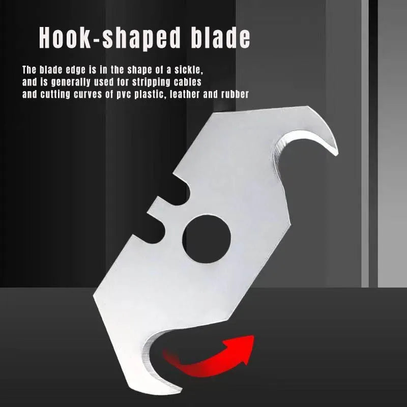 Trapezoidal hook-shaped combination cutting blade, DIY/ leather/carton special durable multi-functional sharp tool replacement b