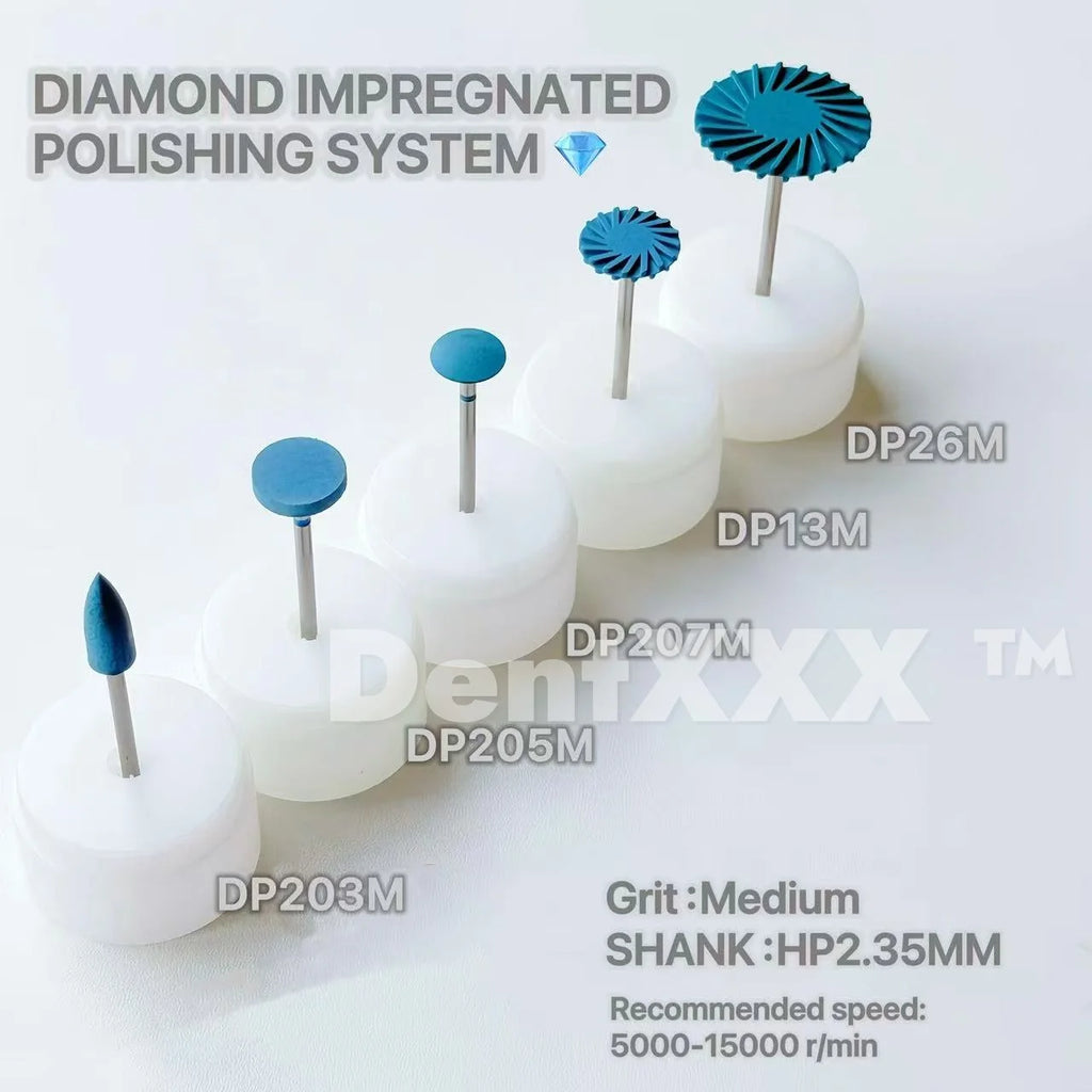 Diamond Polishing Head Grit MEDIUM 2.35MM FOR FINISHING AND POLISHING