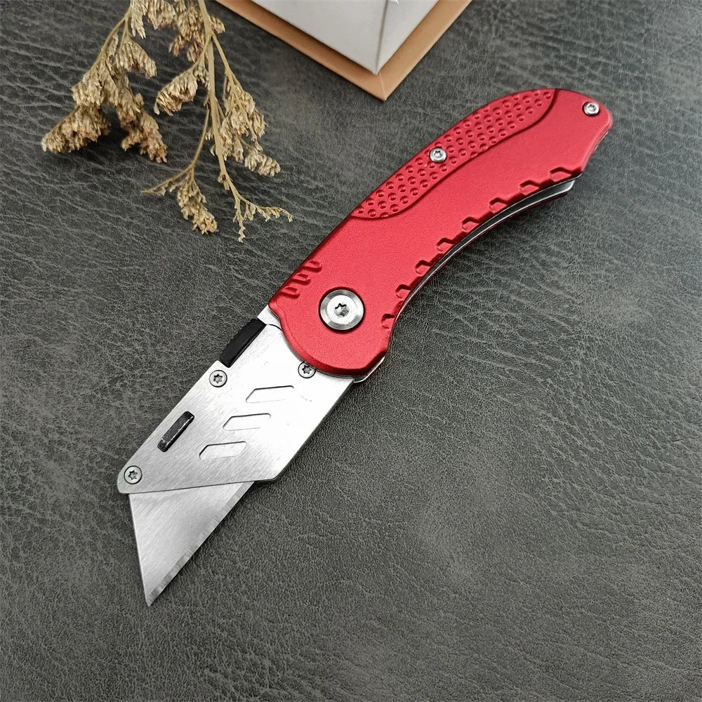 New MIni Folding Knife 440C Blade Red Aluminum/Green G10 Handle EDC Hiking Survival Camping Knife Portable Pocket Outdoor Knife