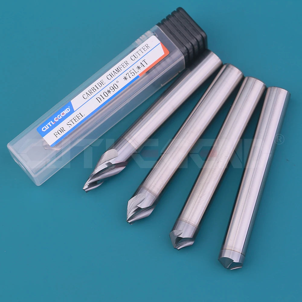 30 60 90 120 Degree 4 Flutes Chamfer Milling Cutter Spiral Carbide Corner Countersink Chamfering Mill Deburring Edges For Steel
